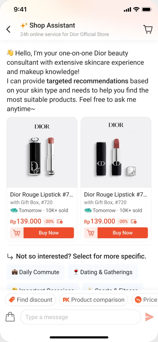 Find Discount 第1步:欢迎+商品推荐