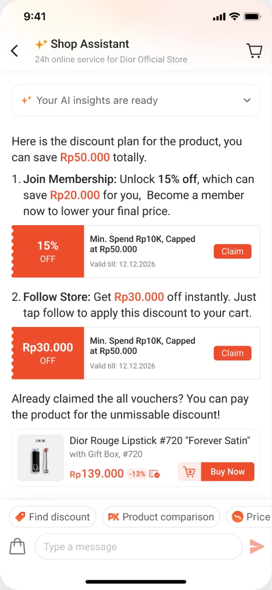 Find Discount 第3步:生成省钱方案